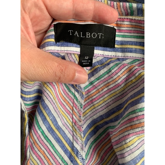 Talbots Striped Linen Skirt Women’s Size 12 - Picture 4 of 5